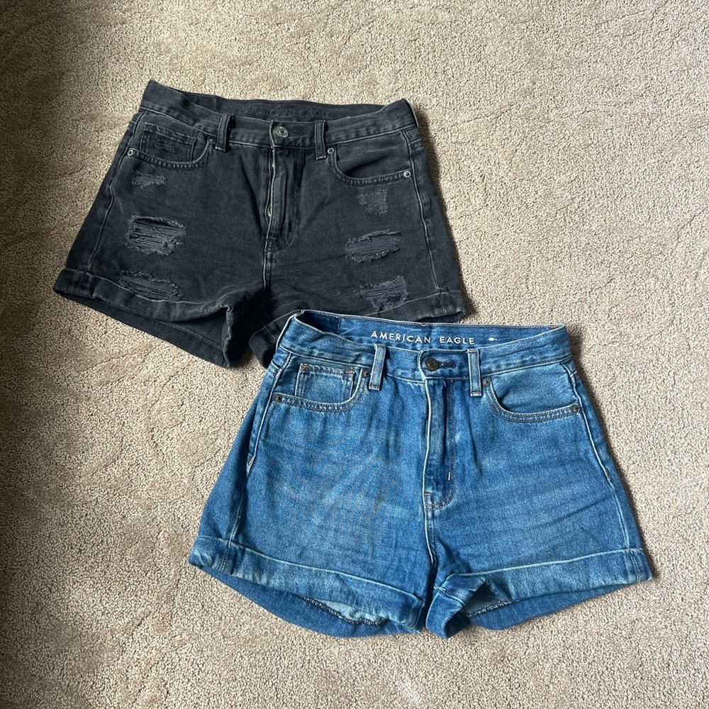American Eagle Denim Shorts Bundle Black & Blue Wash